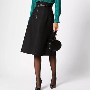 Scanlan Theodore Classic A-Line Skirt Black NWT